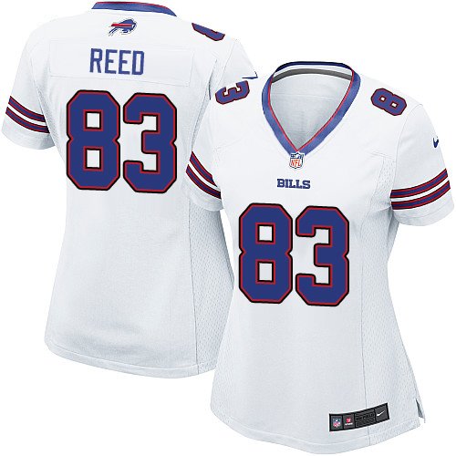 Women's Elite Andre Reed Nike Jersey White Road - #83 NFL Buffalo Bills